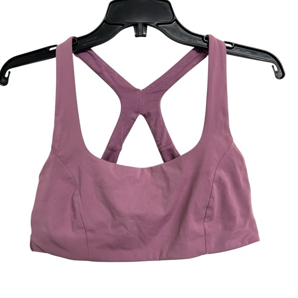 Lululemon Smooth Cover Yoga Sports Bra Mauve 10 - Picture 2 of 4